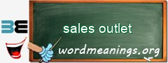 WordMeaning blackboard for sales outlet